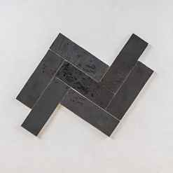 Gioia Materia Carrelage Effet Zellige Noir LA RIVIERA 6,5x20 Tourmaline - Les Carreaux de Jean