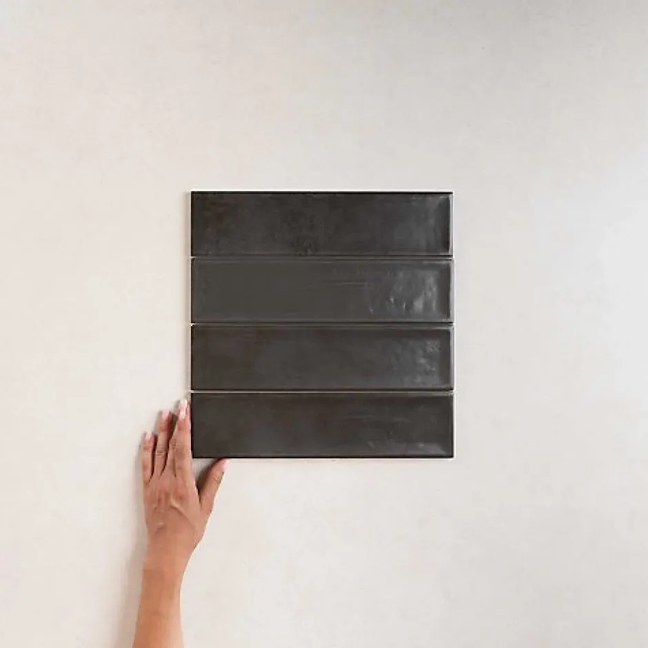 Carrelage Effet Zellige NARA Noir Mate 7,5x30cm - Les Carreaux de Jean-Les Carreaux De Jean Clearance