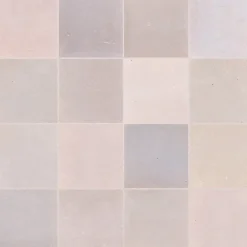 Carrelage effet Zellige Rose 10x10x0,85 cm Mat Serinor - Mur intérieur --Ro'Ma Carrelage Discount