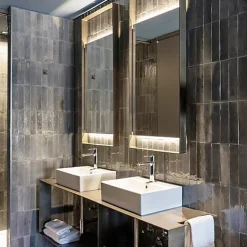 Les Carreaux De Jean  Carrelage Effet Zellige TANGER 6x24 Greige - Les Carreaux de Jean