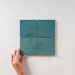 Les Carreaux De Jean  Carrelage Effet Zellige Turquoise MANARA CLAY 10x10 Tamir Turquesa - Les Carreaux de Jean