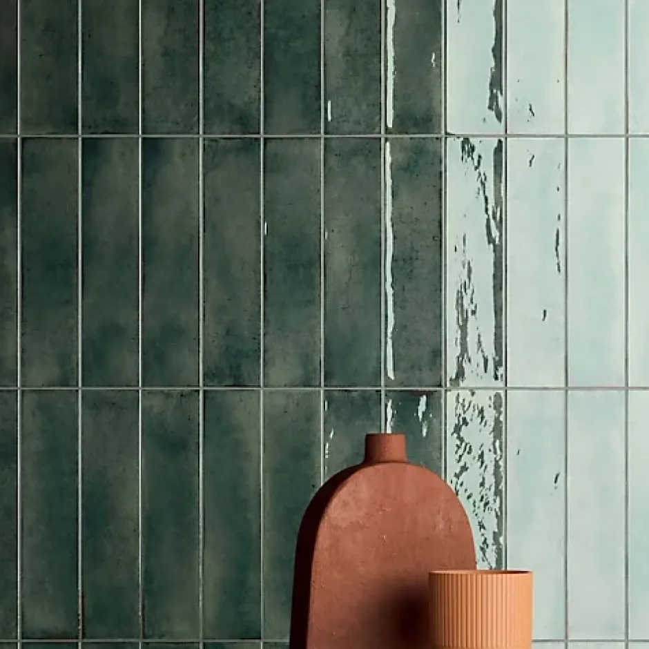 Carrelage Effet Zellige Vert FUSION Smeraldo 6x25cm - Les Carreaux de Jean-Les Carreaux De Jean Best