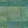 Carrelage effet Zellige Vert 20x6,5x0,85 cm Caldero - Mur intérieur --Ro'Ma Carrelage Outlet