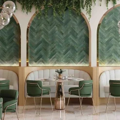 Les Carreaux De Jean Carrelage Effet Zellige Vert Émeraude AGADIR - Selva 7x28 - Les Carreaux de Jean