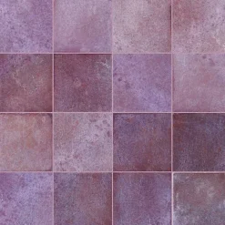 Ro'Ma Carrelage Carrelage effet Zellige Violet 10x10x0,85 cm Caldero - Mur intérieur -