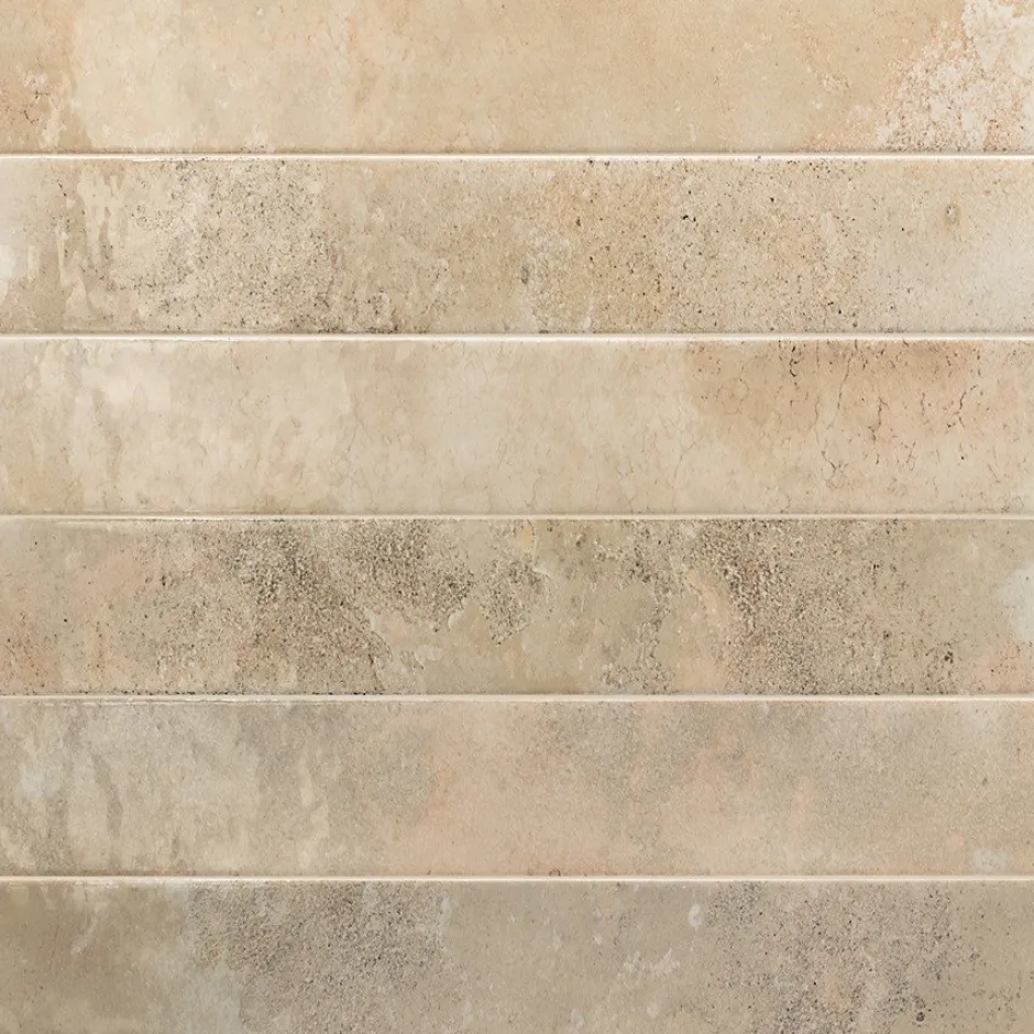 Concept Mosaïque carrelage effet zellige 5x40 cm BALI ALMOND