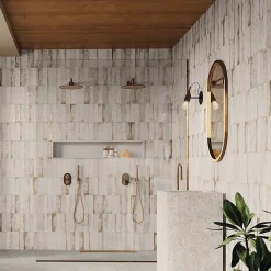 carrelage effet zellige 6,3x25 cm magnetism WHITE-Concept Mosaïque Best