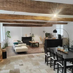 Carrelage en travertin deuxième choix - Opus : 4 formats, 1,2 cm - Vendu en lot de 0.74 m²-Ligerio