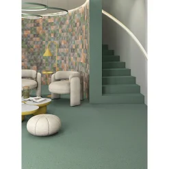 Eiffel art construction Carrelage extérieur antidérapant effet terrazzo grand format bleu 80x80 cm MICRA R Indigo GRIP