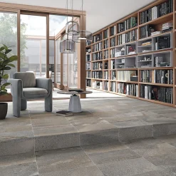 Carrelage extérieur antidérapant effet pierre naturelle 30x60 cm BALI Grafito-Eiffel art construction Best