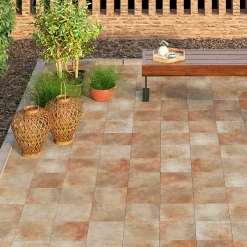 Aelle Carrelage Carrelage extérieur effet pierre méditerranéenne rustique 33,3x33,3 cm - MYK-PALA