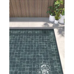 Aelle Carrelage Carrelage extérieur piscine carré bleu brillant 15x15 cm SPA&POOLS BLUE NIGHT