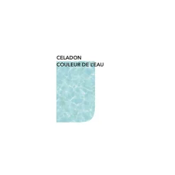 Carrelage extérieur piscine carré bleu gris brillant 15x15 cm SPA&POOLS CELADON-Aelle Carrelage Online