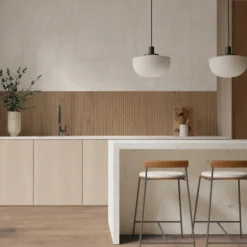 Carrelage faience mural lisse effet bois tasseaux 75x150 cm mate - MYK- COUWOOD-Aelle Carrelage Outlet