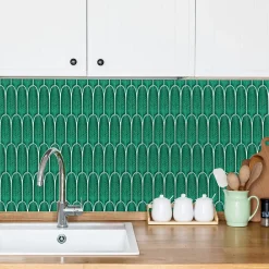 Carrelage Signature Carrelage feuilles longues vert uni 19,5x5,7 cm - prix à la piéce-