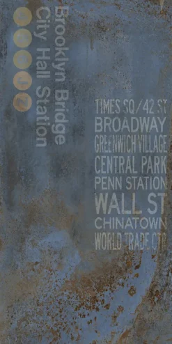 Carrelage Flatiron Décor Bleu - Mat 120 x 60cm ( vendu par boite de 1,44 m² )-Energie Ker Online