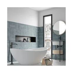 Gioia Materia Carrelage grès cérame ARGILE 10x10 cm Bleu - Mat - boîte de 0.6 m2