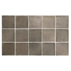 Gioia Materia Carrelage grès cérame ARGILE 10x10 cm Chocolat - Mat - boîte de 0.6 m2