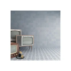 Gioia Materia Carrelage grès cérame effet carreau ciment POP TILE CAVEREN 15x15cm 15x15 cm Bleu Pâle - Satiné - boîte de 1 m2