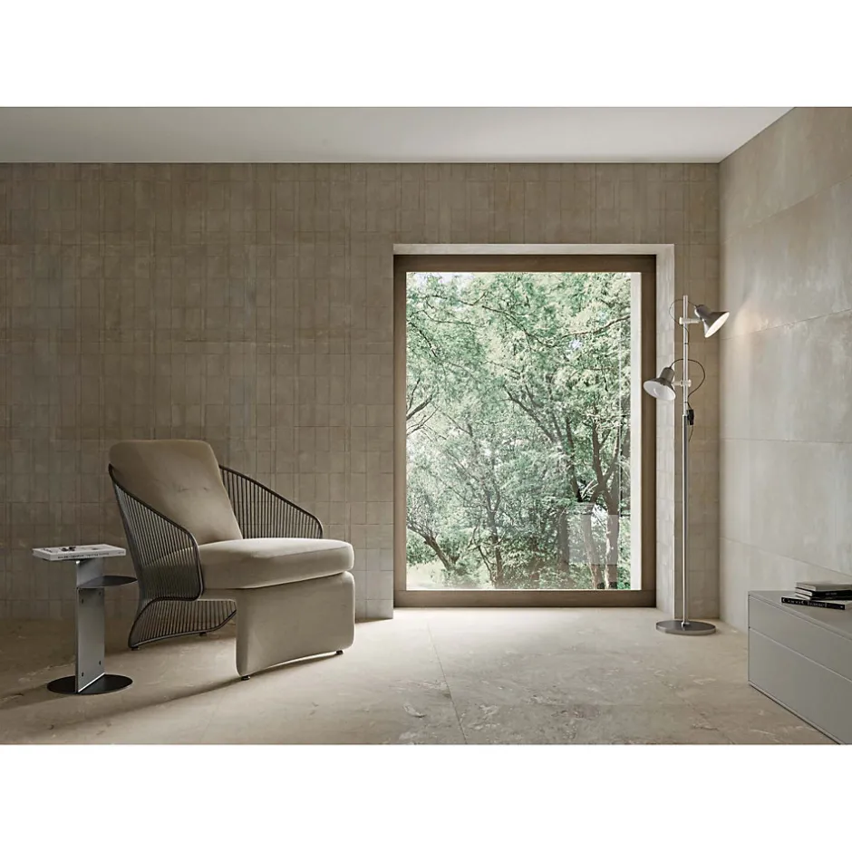 Gioia Materia Carrelage grès cérame effet béton OZONE 120x60 cm Beige - Naturel - boîte de 1.42 m2