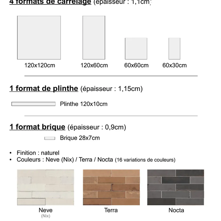 Gioia Materia Carrelage grès cérame effet argile TERRA 120x60 cm Gobi - Naturel - boîte de 1.44 m2