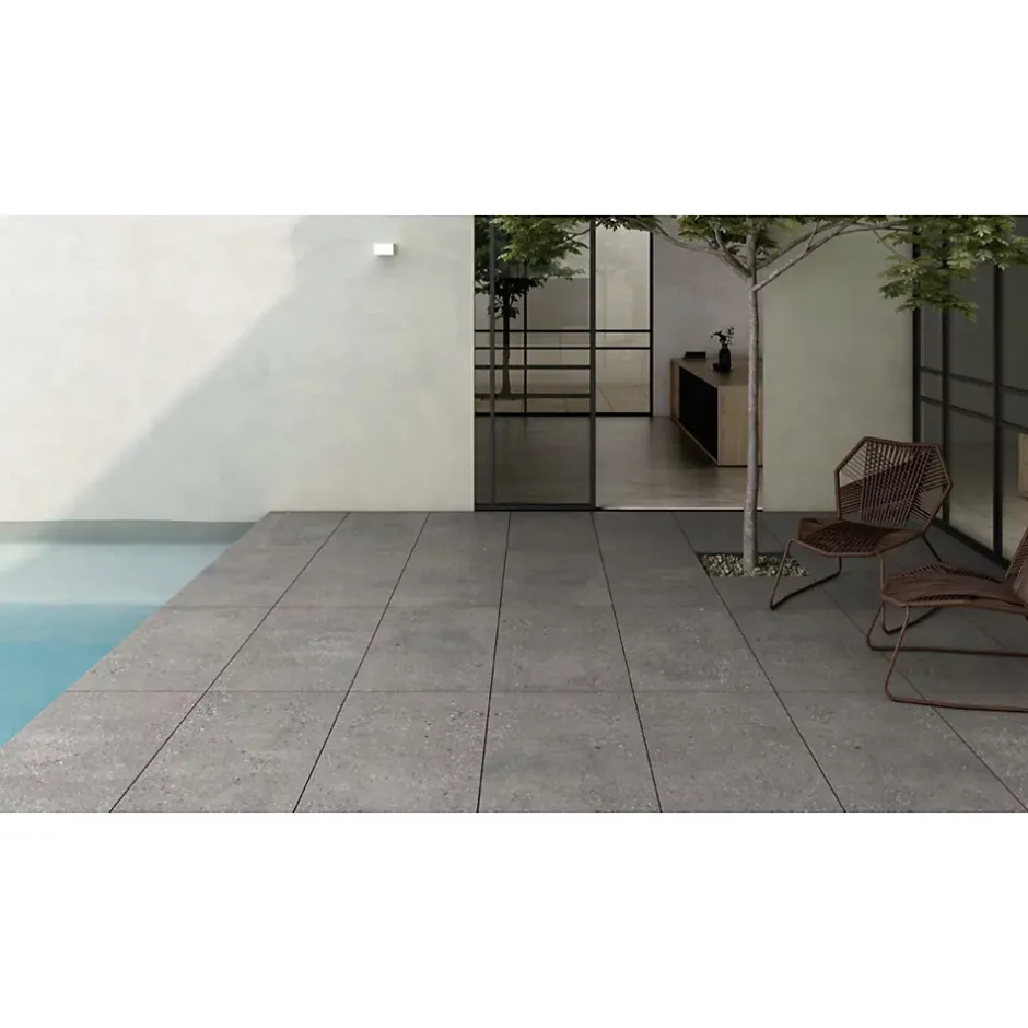Carrelage grès cérame effet terrazzo Wind 60x60 cm Gris - Naturel - boîte de 1.42 m2-Gioia Materia Hot
