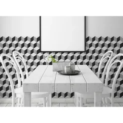 Gioia Materia Carrelage grès cérame effet carreau de ciment BARCELONA CUBE 25x25cm 25x25 cm Gris - Mat - boîte de 1.13 m2