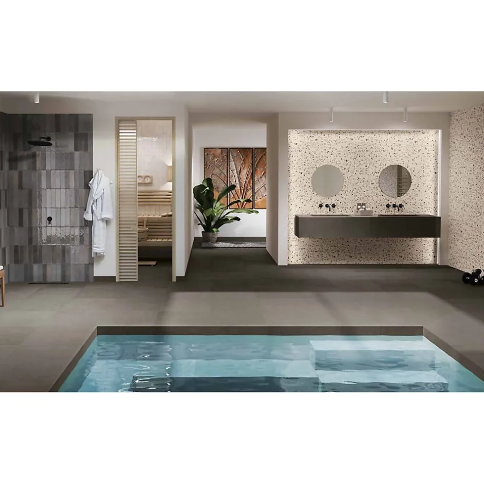 Carrelage grès cérame effet argile TERRA 60x30 cm Neve - Naturel - boîte de 1.08 m2-Gioia Materia Outlet