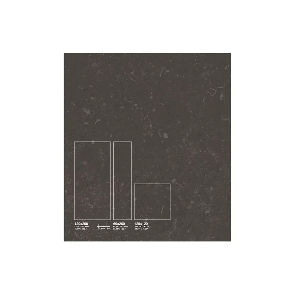 Carrelage grès cérame effet pierre ST VINCENT 260x120 cm Gris Foncé, Anthracite - Naturel - boîte de 3.10 m2-Gioia Materia Outlet