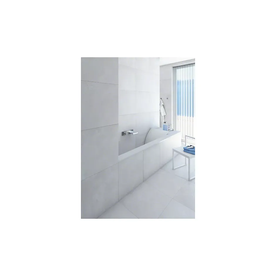 Gioia Materia Carrelage grès cérame effet ciment RIFT 60x60 cm Gris clair - Mat - boîte de 01.08 m2