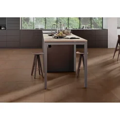 Gioia Materia Carrelage grès cérame effet métal ZINC 120x60 cm Marron - Naturel - boîte de 1.42 m2
