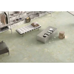 Gioia Materia Carrelage grès cérame effet métal Mood 60x30 cm Vert - Naturel - boîte de 1.24 m2