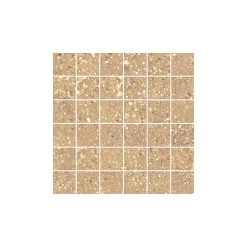 Gioia Materia Carrelage grès cérame effet terrazzo Wind Mosaïque 5x5 cm Miel - Naturel - boîte de 0.71 m2 -