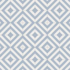 Carrelage grès cérame effet carreau de ciment MAORI GOROKA 20x20 cm Bleu Ciel - Mat - boîte de 1 m2-Gioia Materia Outlet