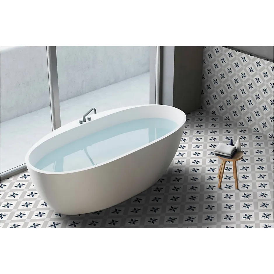 Gioia Materia Carrelage grès cérame effet carreau ciment PARIS LUNA 25x25cm 25x25 cm Amande - Mat - boîte de 1.13 m2