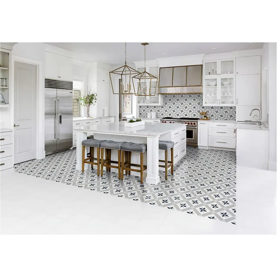 Gioia Materia Carrelage grès cérame effet carreau ciment PARIS LUNA 25x25cm 25x25 cm Amande - Mat - boîte de 1.13 m2