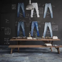 Gioia Materia Carrelage grès cérame effet métal Alchemy 7.0 30x10 cm Bleu - Martelé - boîte de 1.05 m2