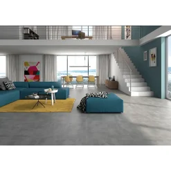 Gioia Materia Carrelage grès cérame effet béton ciré CEMENTO 60x60 cm Gris Moyen - Semi-Poli / Lappato - boîte de 1.44 m2