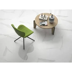 Carrelage grès cérame effet marbre BLANC STATUARY 60x60 cm Blanc - Brillant / Poli - boîte de 1.44 m2-Gioia Materia