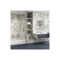 Carrelage grès cérame effet marbre ALPES 280x120cm Blanc - Brillant / Poli - boîte de 3.36 m2-Gioia Materia Best