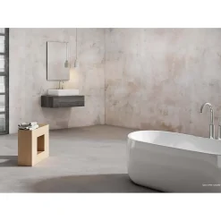 Carrelage grès cérame effet béton brut TATTOO 120x60 cm Blanc - - boîte de m2-Gioia Materia New