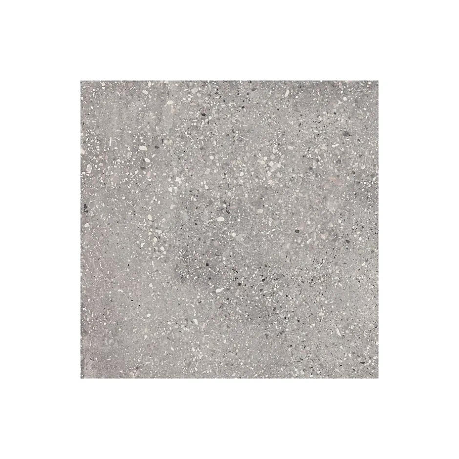 Gioia Materia Carrelage grès cérame effet terrazzo Wind 100x100 cm Gris - Naturel - boîte de 0.99 m2