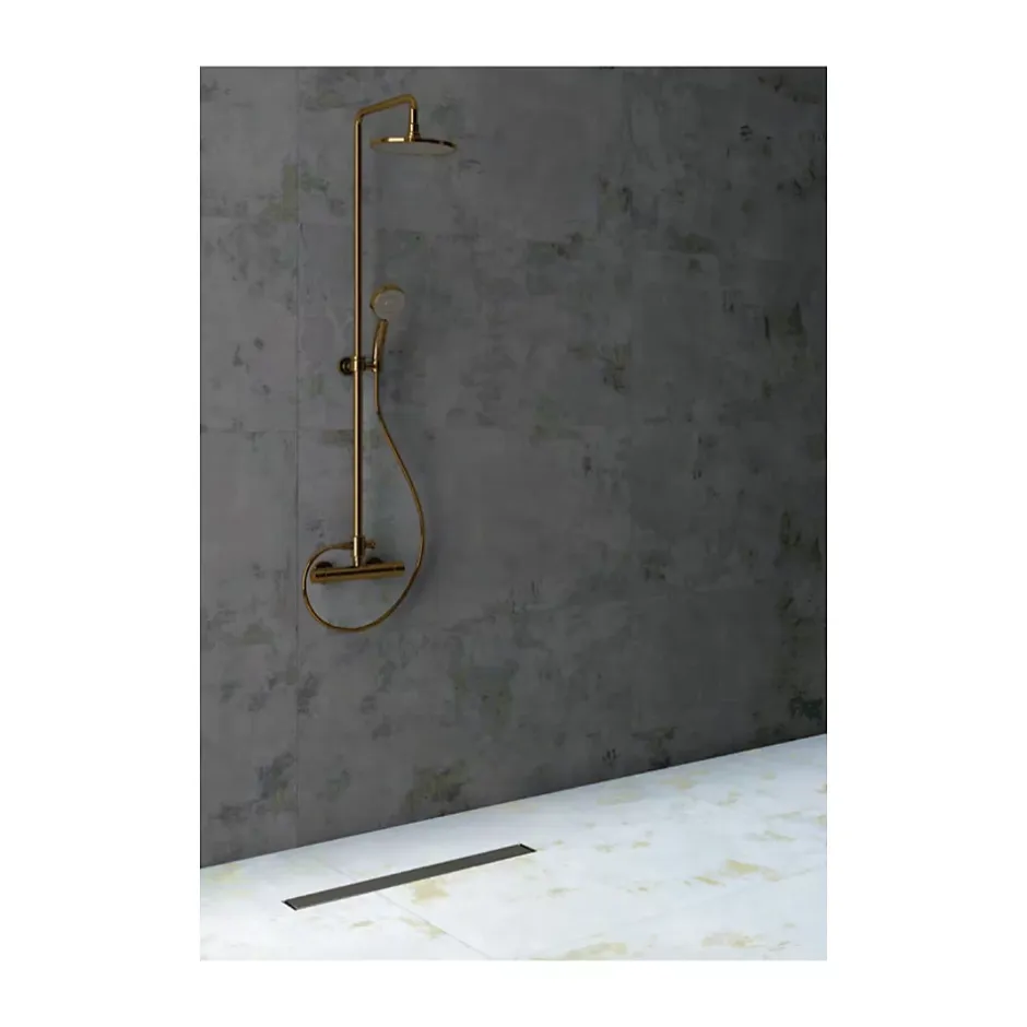 Gioia Materia Carrelage grès cérame effet métal Mood 60x30 cm Noir - Naturel - boîte de 1.24 m2