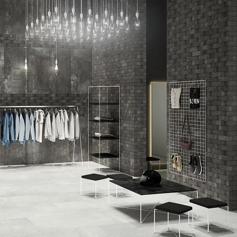 Gioia Materia Carrelage grès cérame effet métal Alchemy 7.0 60x60 cm Noir - Naturel - boîte de 1.77 m2