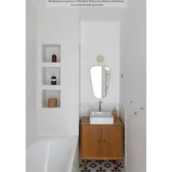 Carrelage grès cérame effet carreau de ciment VALENCIA TURIA 25x25cm 25x25 cm Blanc - Mat - boîte de 1.13 m2-Gioia Materia Outlet