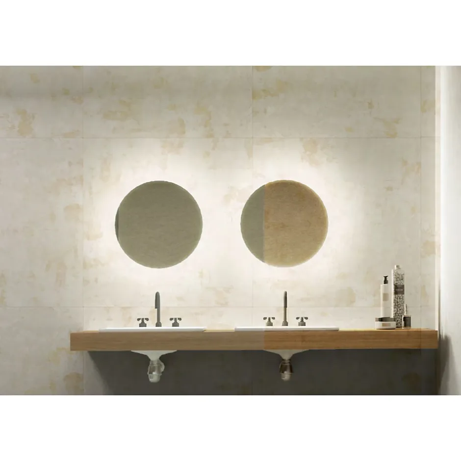 Carrelage grès cérame effet métal Mood 100x50 cm Ivoire - Naturel - boîte de 1.49 m2-Gioia Materia Sale