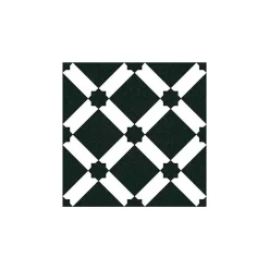 Carrelage grès effet carreau ciment 1900 Palau Grafito noir , 20x20cm 20x20 cm Noir - Satiné - boîte de 1 m2-Gioia Materia