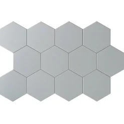 Lux Mosaic Carrelage Hexagonal Effet Béton Gris Clair Intérieur/Extérieur . Grès Cérame. Essence Pearl 14x16cm