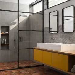 Carrelage imitant le metal 20X20 Decor Lisse Facon Ad Rouille 11mm - vendu par boite de 1 m2 soit 25 carreaux --Carrelage Signature Best