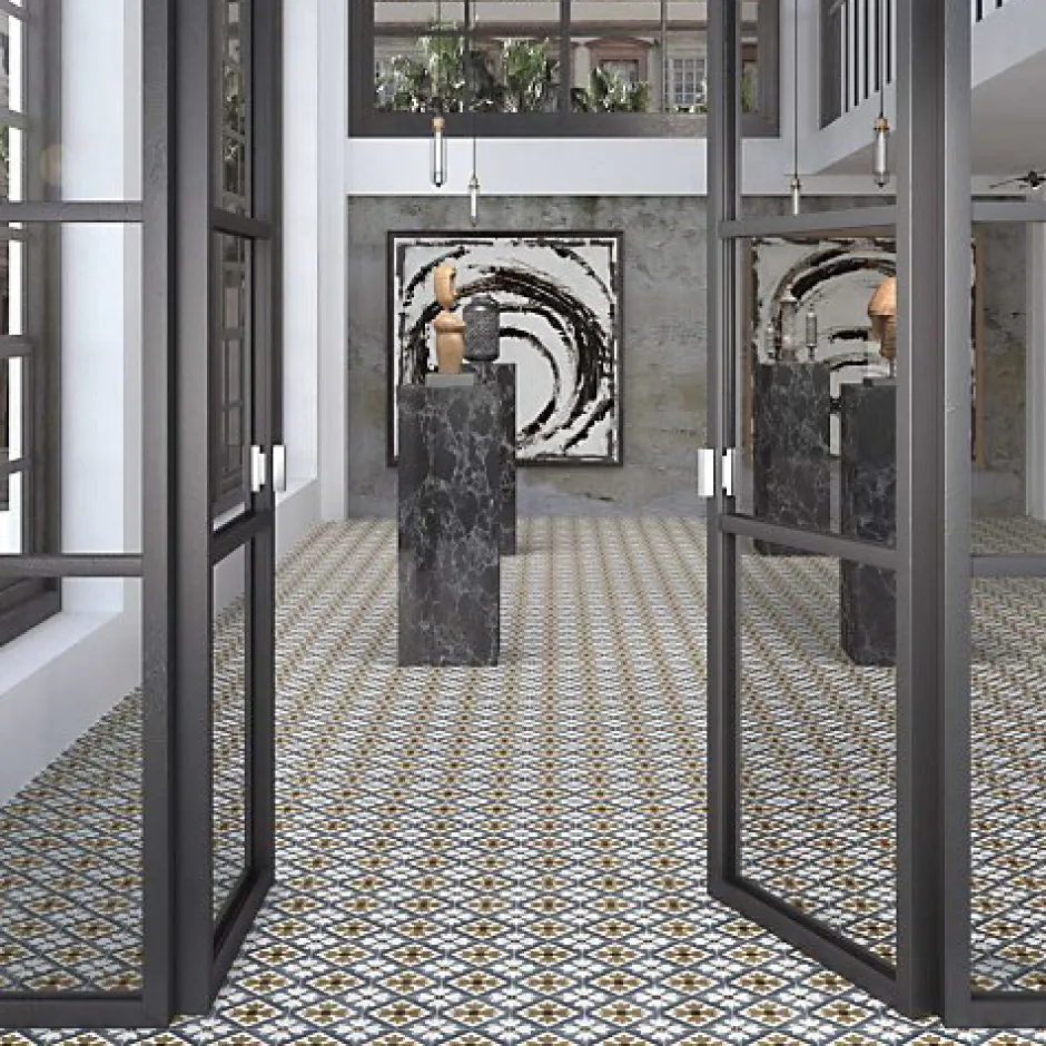 Carrelage Imitation Carreaux de Ciment 15x15 Carole - Les Carreaux de Jean-Gioia Materia Online